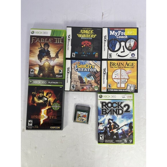 Lot of 9 Xbox 360 & DS Games – Resident Evil, Rock Band, Fable III + More - Picture 10 of 10